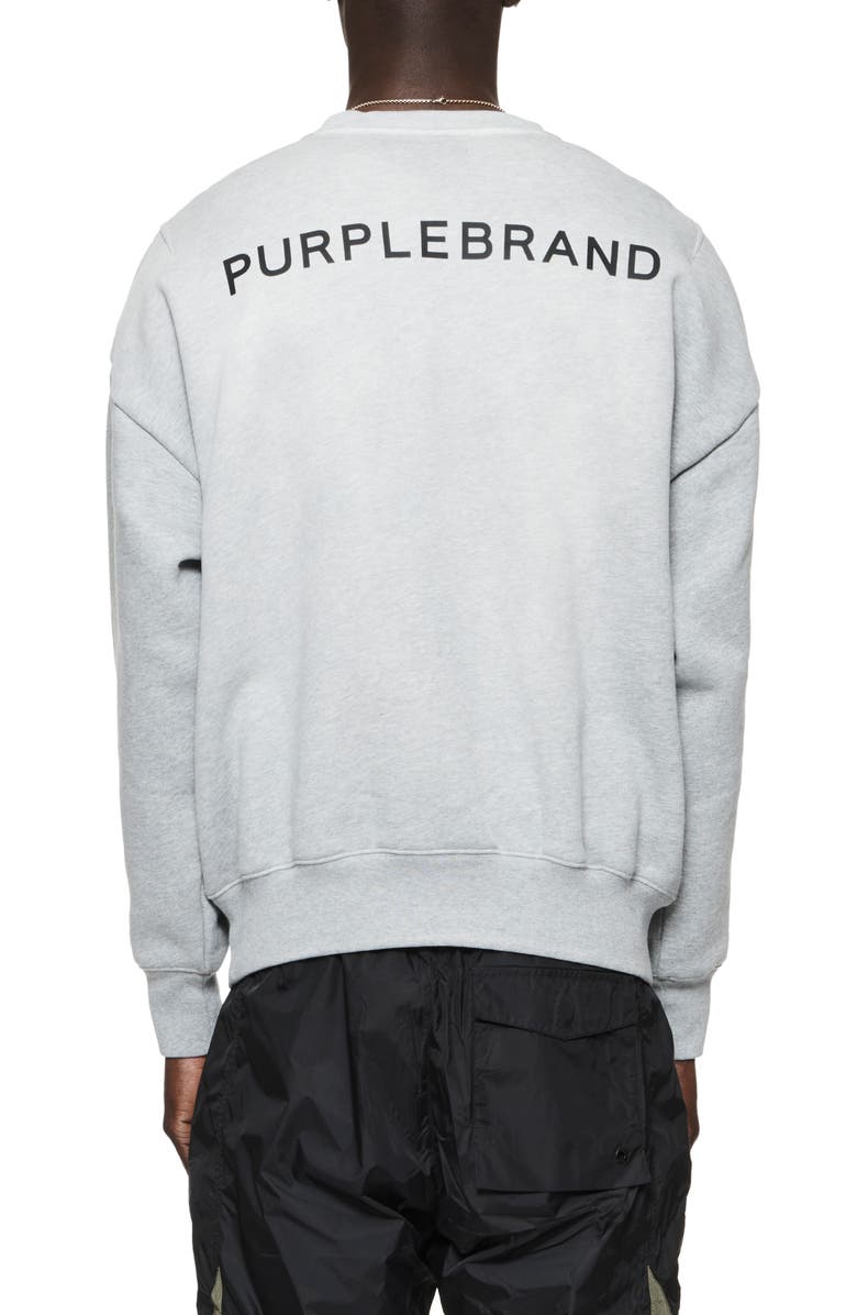 PURPLE BRAND Oversize Heavyweight Fleece Crewneck Sweatshirt, Alternate, color, 