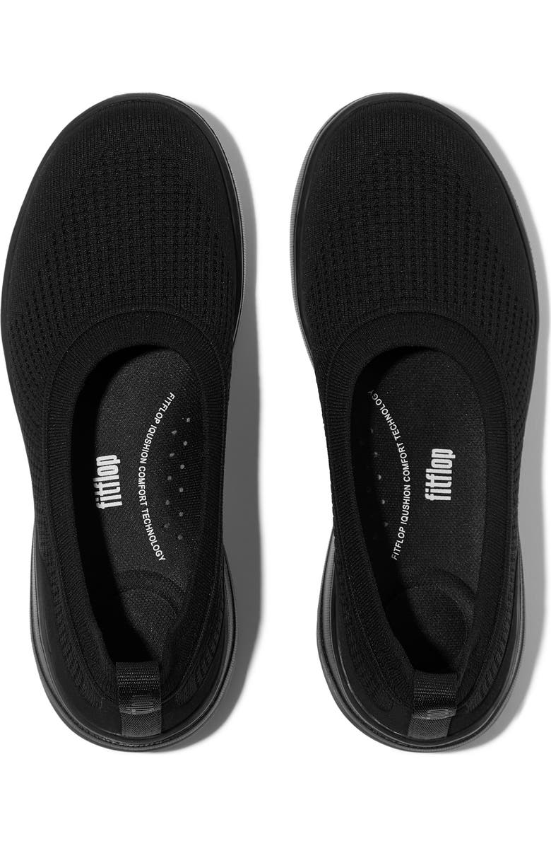 FitFlop Super-Q Knit Ballet Flats, Alternate, color, All Black