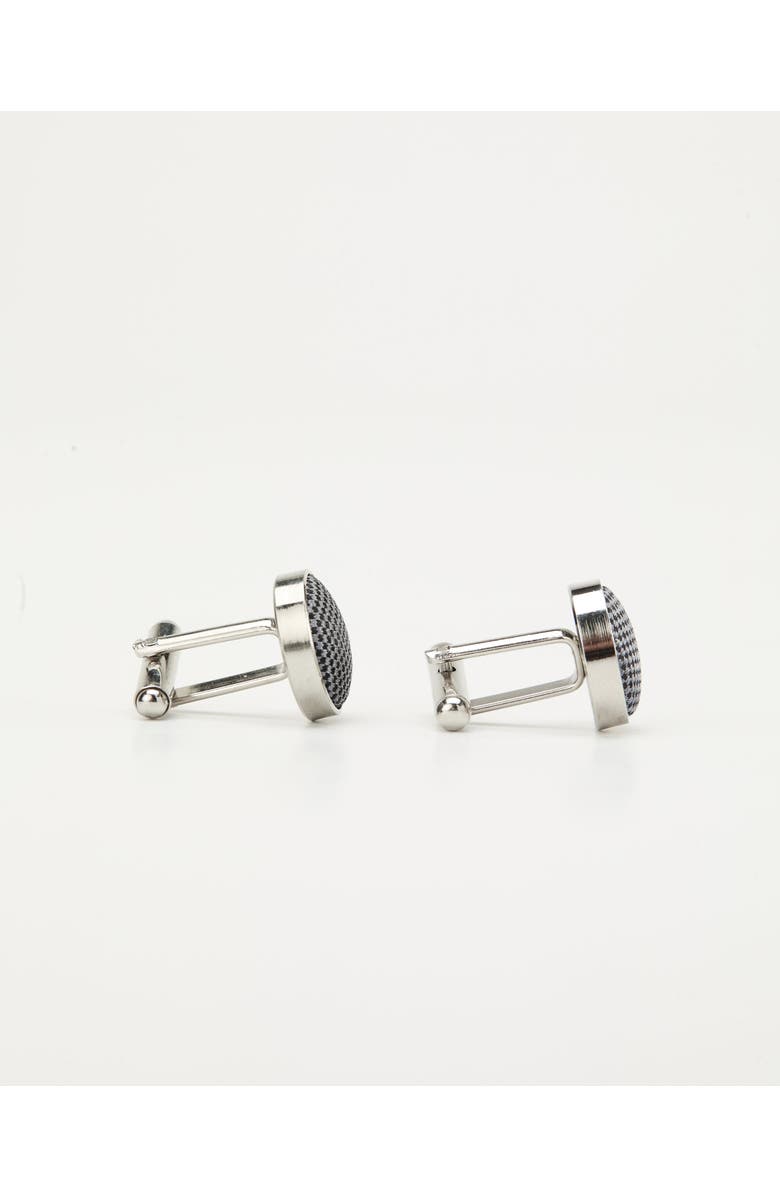 Knottery & Co Twill Silk Cufflinks, Alternate, color, Grey