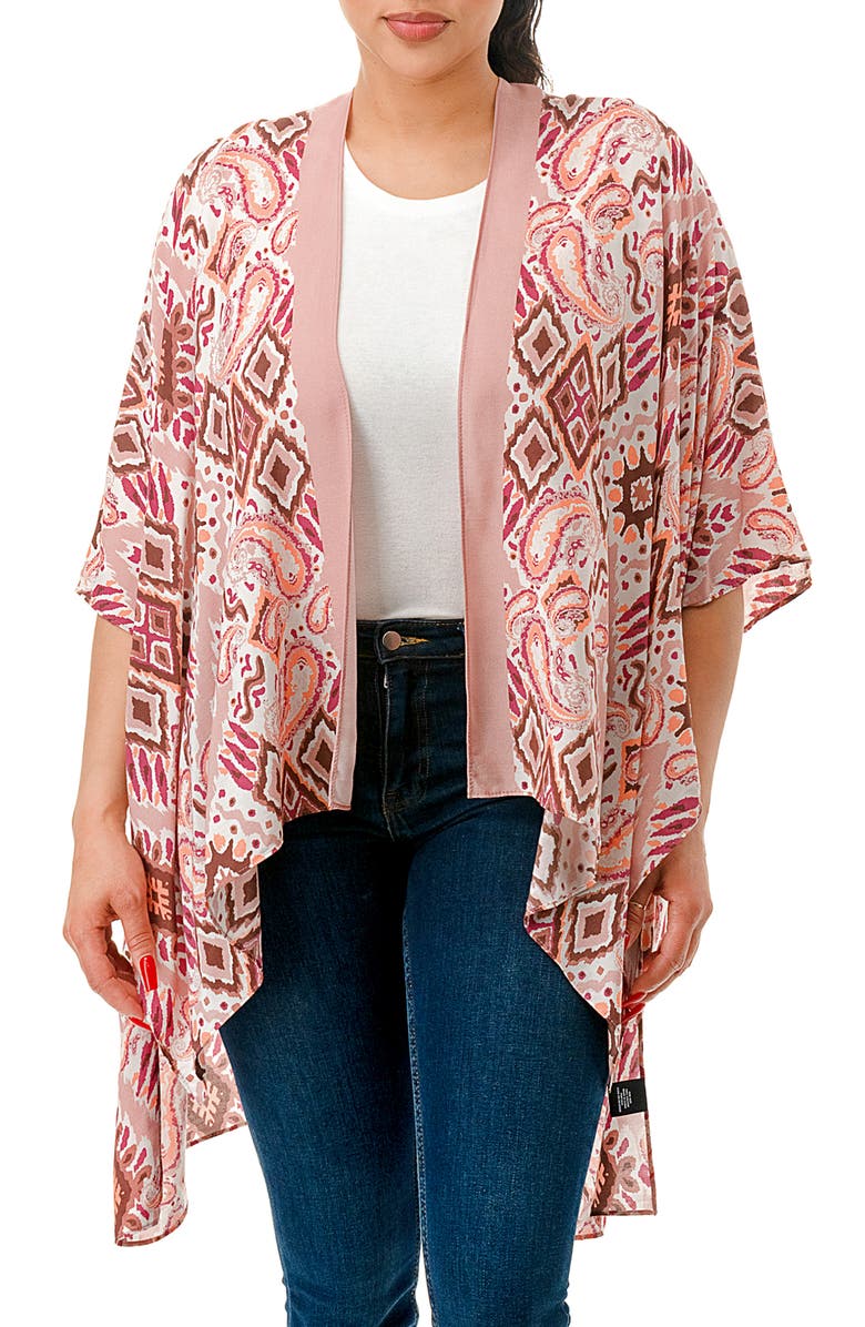 MARCUS ADLER Abstract Geometric Print Topper, Main, color, Pink