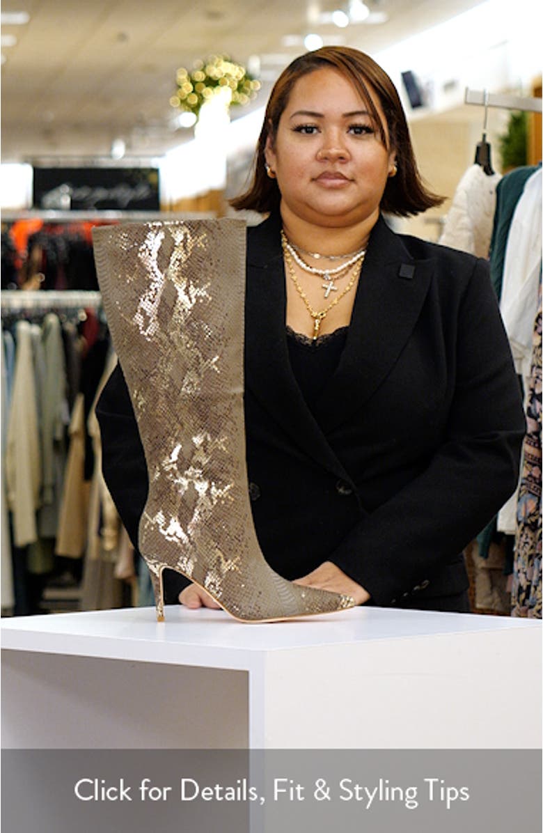 Cashy Pointed Toe Knee High Boot, sales video thumbnail