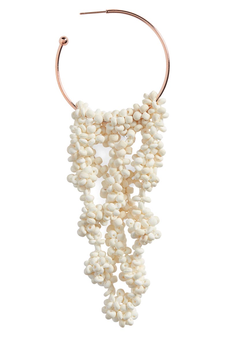 Rubell Hoop Earrings, Alternate, color, ECRU