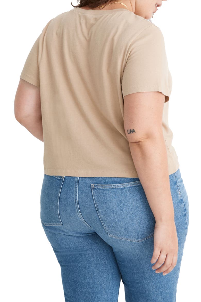 Lakeshore Softfade Cotton Crop Tee, Alternate, color, DRILL KHAKI
