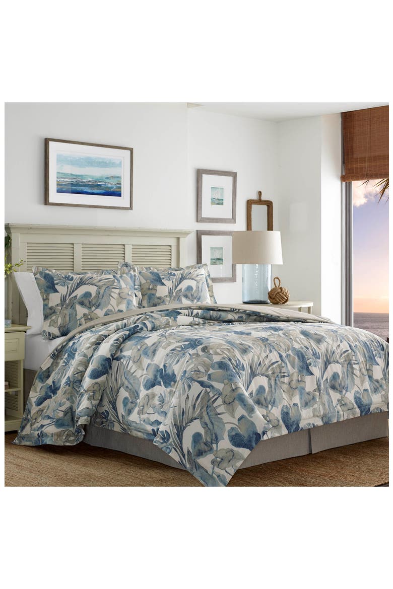 Raw Coast Cotton Duvet Cover & Sham Set, Alternate, color, BLUE