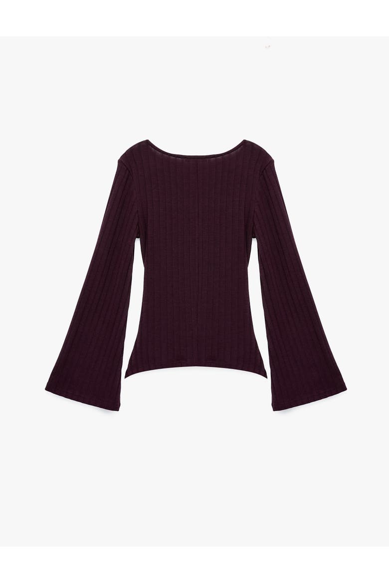 Long Sleeve Blouse, Alternate, color, BORDEUX