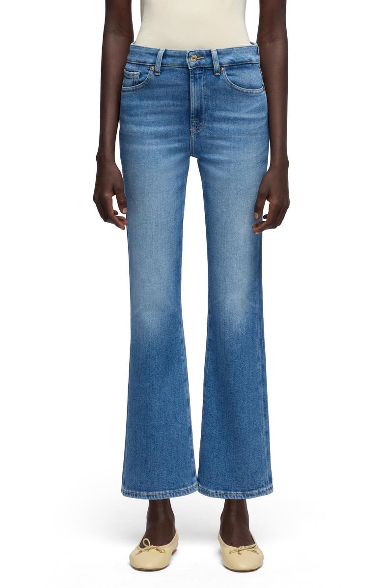 7 For All Mankind Crop Bootcut Jeans, Main, color, Coastline