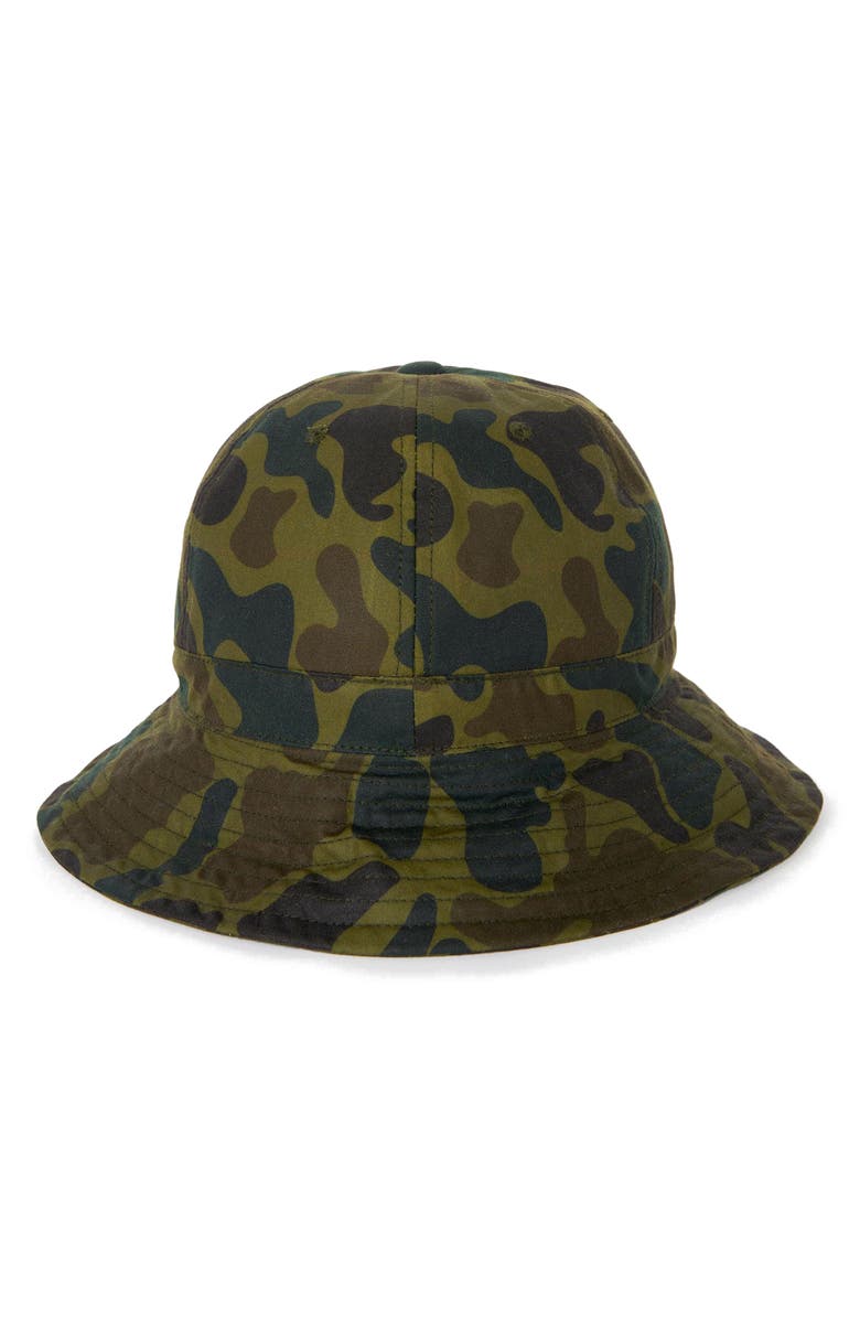 Barbour x Noah Duck Camo Waxed Bucket Hat, Alternate, color,