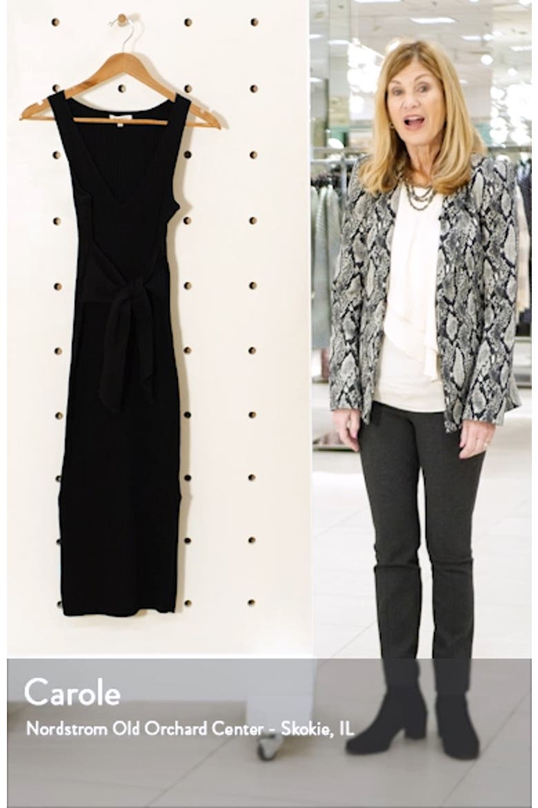 Rib Knit Tie Waist Midi Dress video