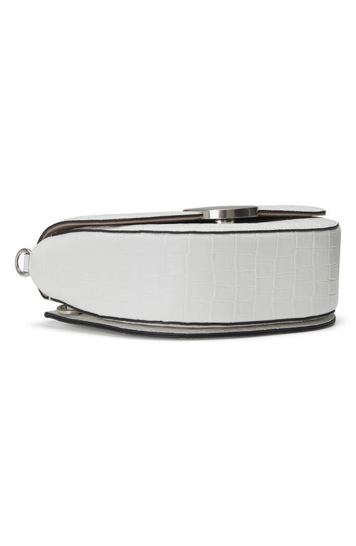 Oryany Lottie Croc Embossed Crossbody Bag In White