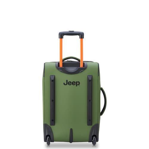 Jeep Js006b 20 Inch Two Wheel Rolling Travel Duffle Bag In Green