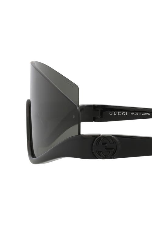 Gucci 99mm Shield Sunglasses In Black