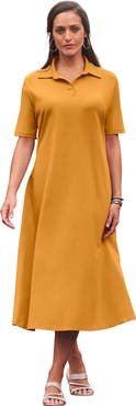 Jessica London Notch Neck Midi Dress