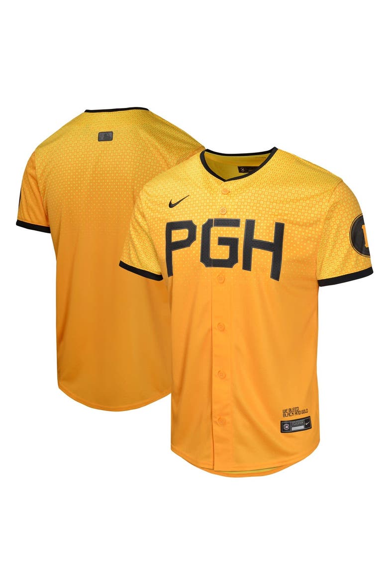 Youth Nike  Gold Pittsburgh Pirates City Connect Limited Jersey, Main, color, Gold