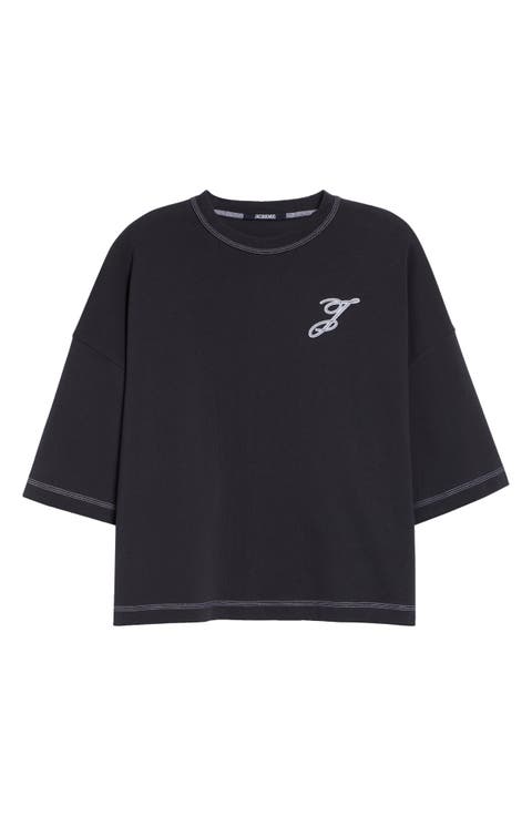 Le T-Shirt Letro Embroidered Monogram T-Shirt