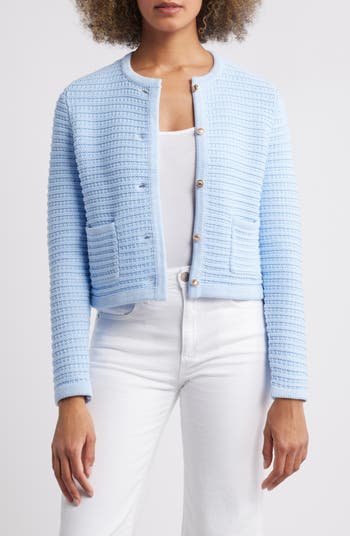 Caslon® Textured Pima Cotton Cardigan | Nordstrom