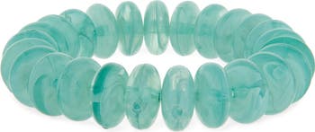 Bold Disc Beaded Stretch Bracelet