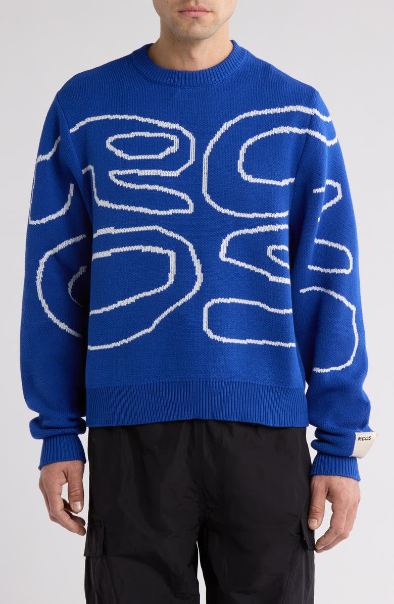 RC Outdoor Supply Jacquard Logo Graphic Sweater, Main, color,