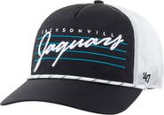 '47 Men's '47 Black/White Jacksonville Jaguars Downburst Relaxed Hitch Trucker Adjustable Hat