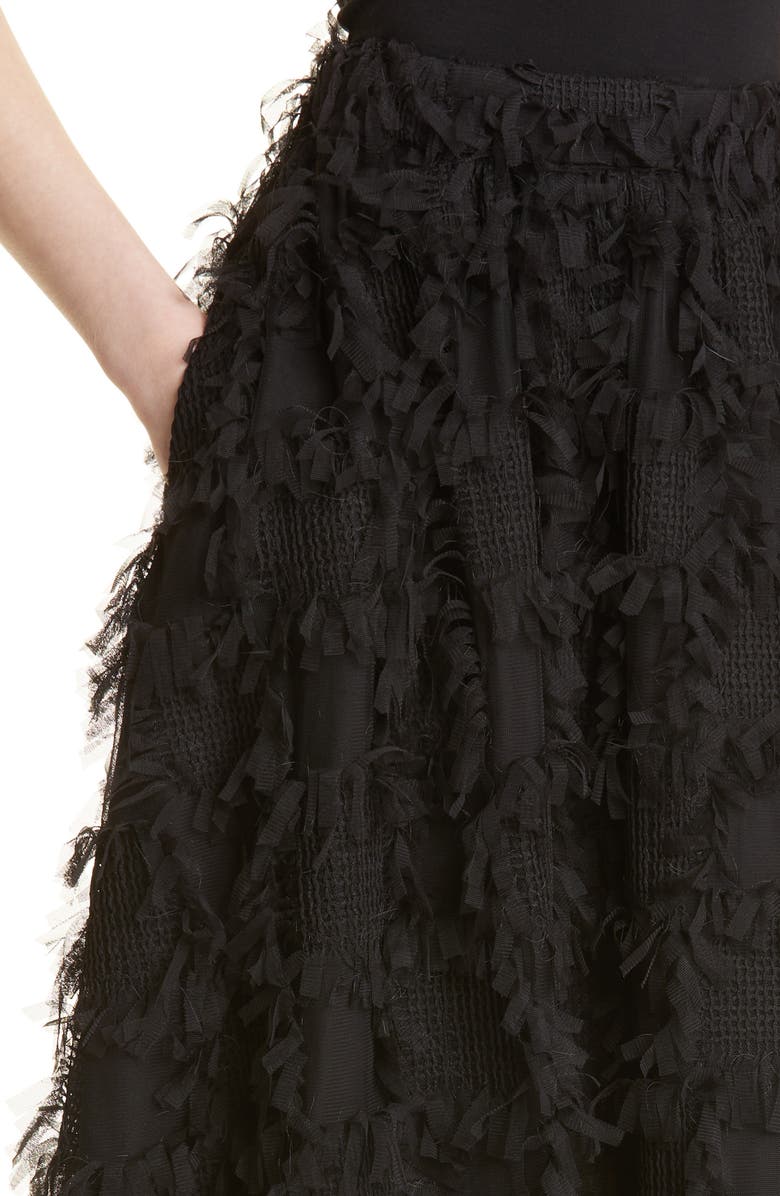 Baum und Pferdgarten Sirella Mesh Fringe Skirt, Alternate, color, Black