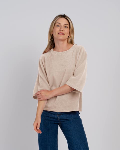 Maisie 3/4 Sleeve Round Neck Sweater