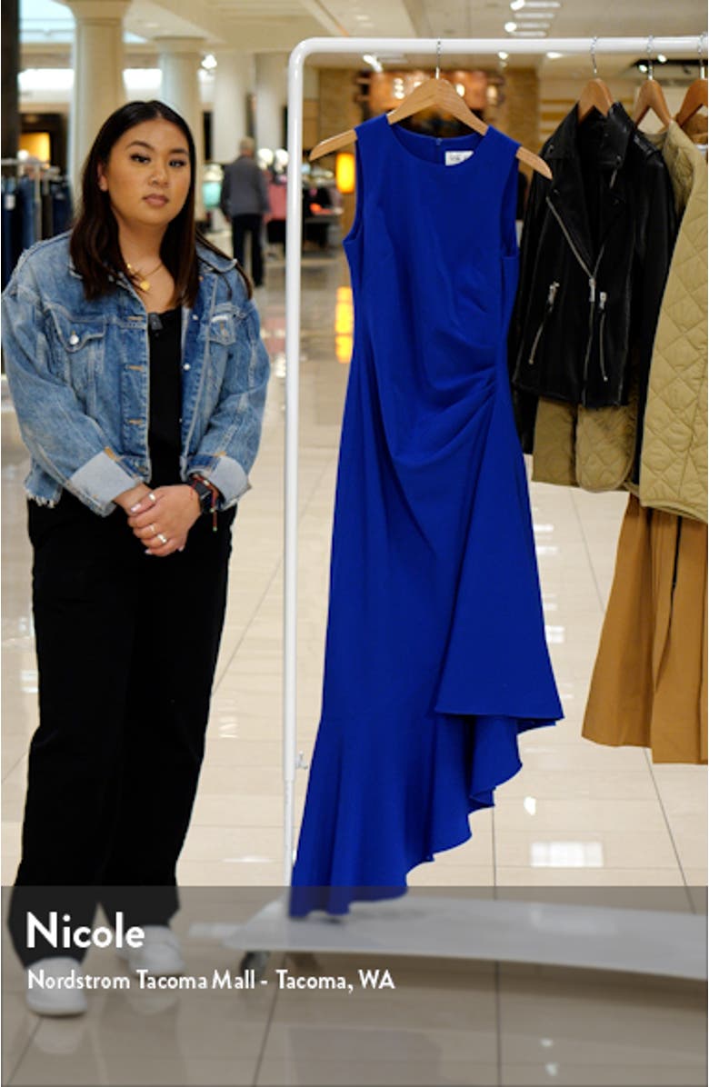 Asymmetric Ruffle Hem Cocktail Dress, sales video thumbnail