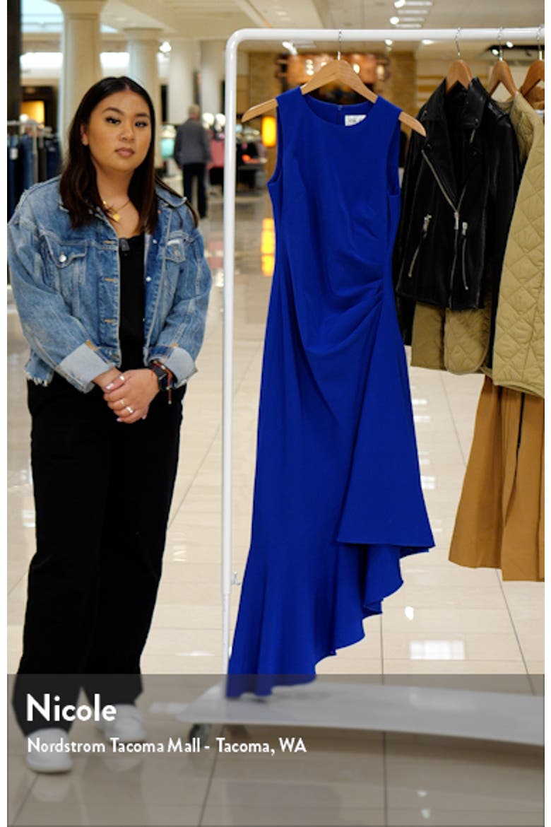Asymmetric Ruffle Hem Cocktail Dress video