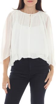 RAIN AND ROSE Sheer Flowy Top