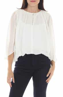 RAIN AND ROSE Sheer Flowy Top