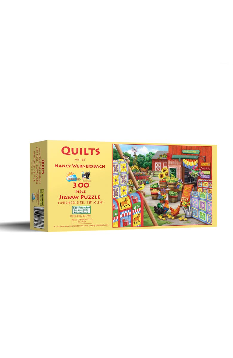 Sunsout Quilts 300 piece Jigsaw Puzzle for Adults, Main, color, Multicolor