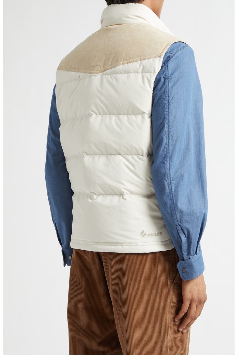 Scais Mixed Media Down Puffer Vest, Alternate, color, BRIGHT WHITE