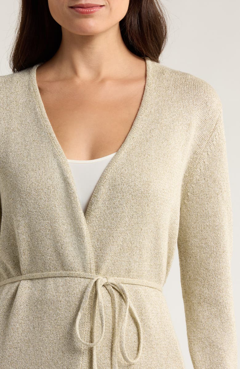 Tommy Bahama Solstice Bay Belted Cardigan, Alternate, color, Soft Gold