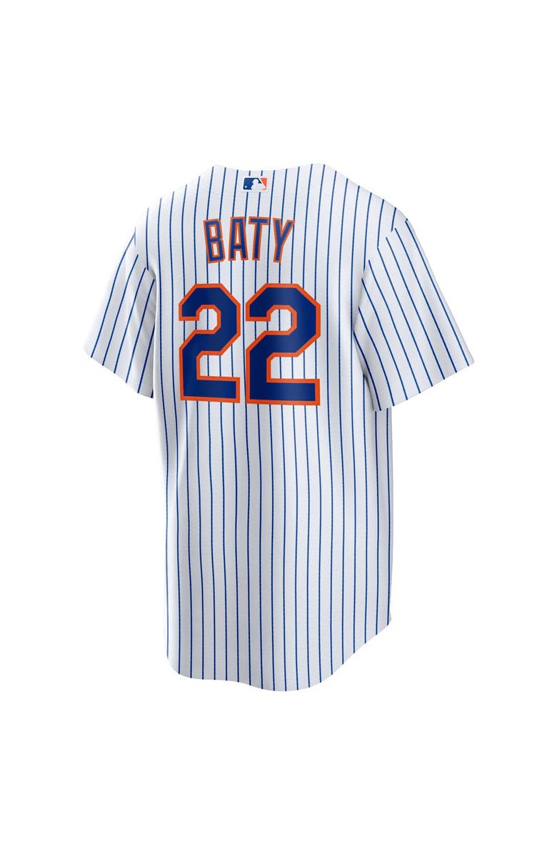 Nike Men's Nike Brett Baty White New York Mets Replica Player Jersey, Alternate, color, 