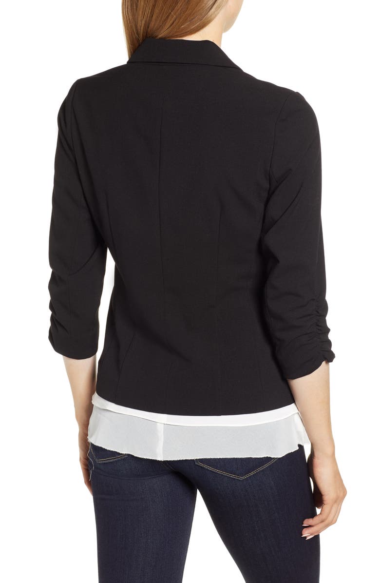 Vince Camuto Ruched Sleeve Blazer, Alternate, color,