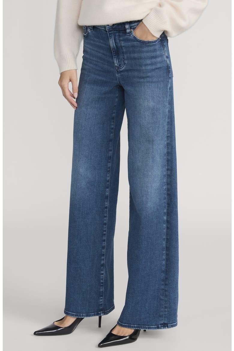 Le Slim Palazzo High Waist Wide Leg Jeans, Alternate, color, REIGN