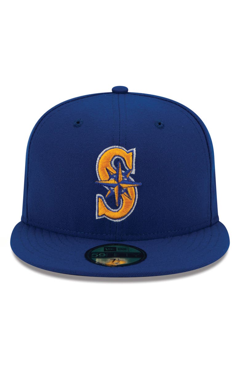 New Era Men's New Era Royal Seattle Mariners Alternate 2 Authentic On Field 59FIFTY Fitted Hat, Alternate, color, Royal