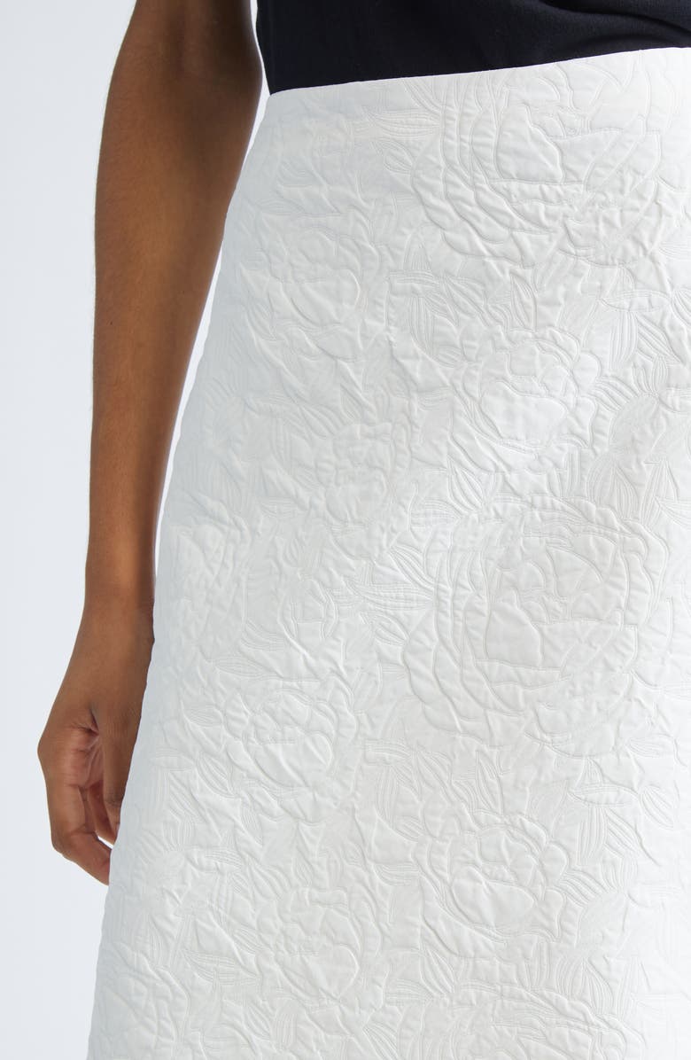 Sandy Liang Ina Jacquard A-Line Skirt, Alternate, color, White