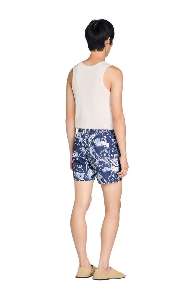 SANDRO Hippie swim shorts, Alternate, color, Navy Blue