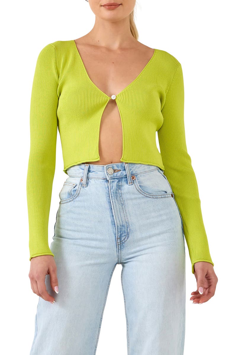 Endless Rose Ribbed Crop Cardigan, Main, color,