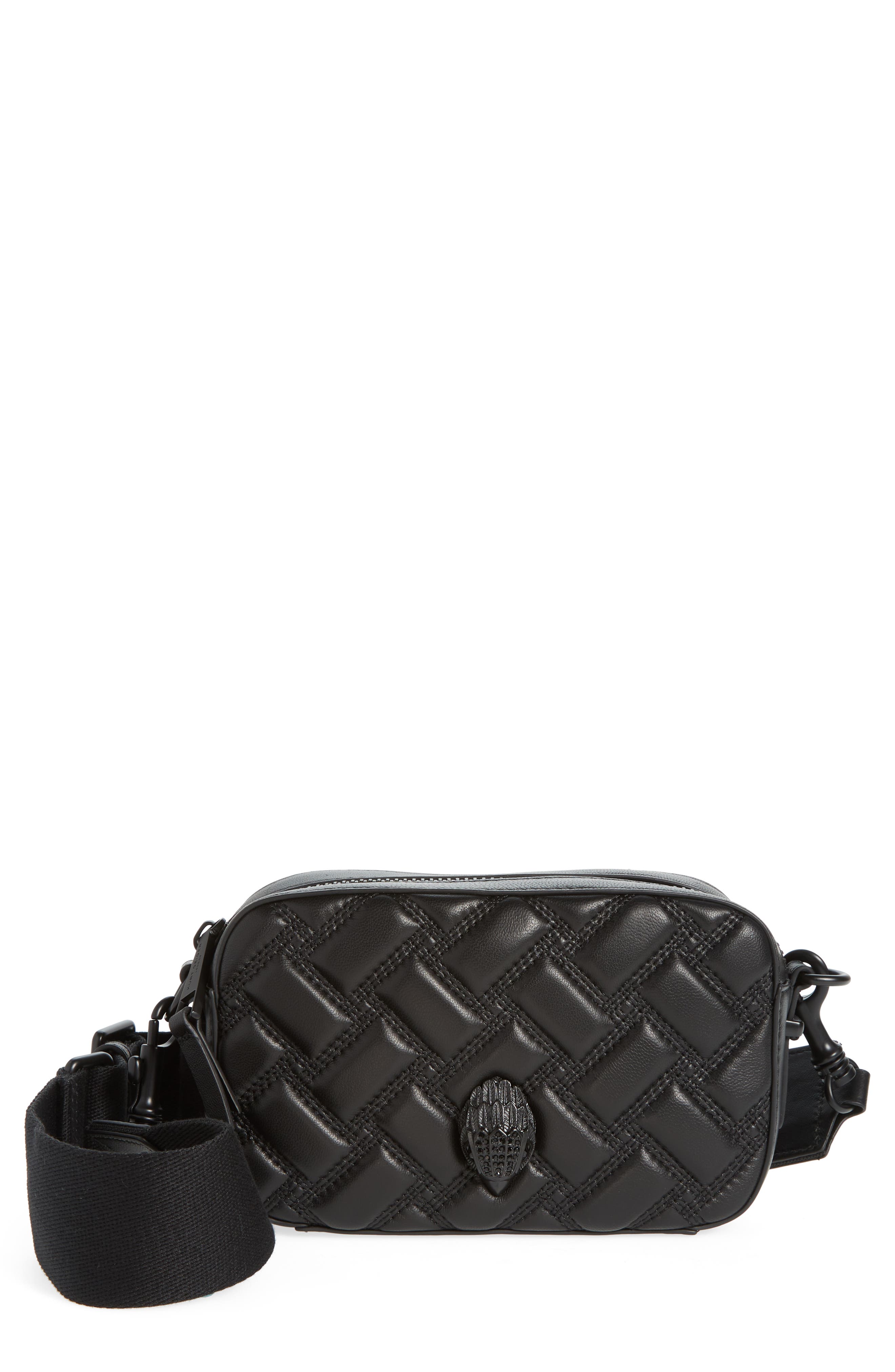 Kurt Geiger London Kensington Small Leather Camera Bag, Main, color, Black