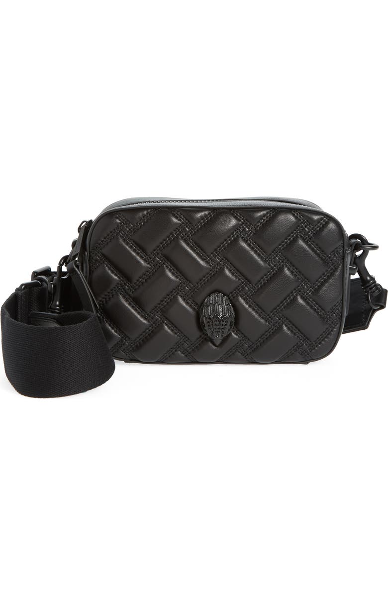 Kurt Geiger London Kensington Small Leather Camera Bag, Main, color, Black