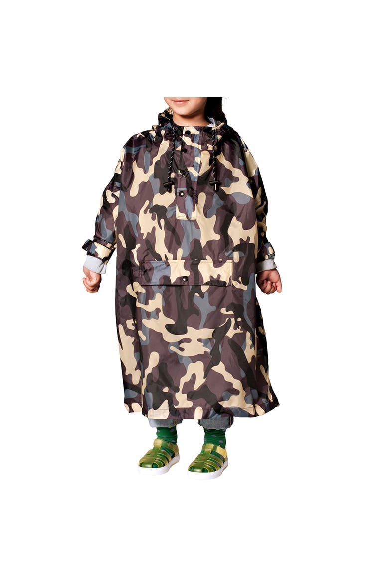 Kids Rain Poncho Jungle, Main, color, Camouflage