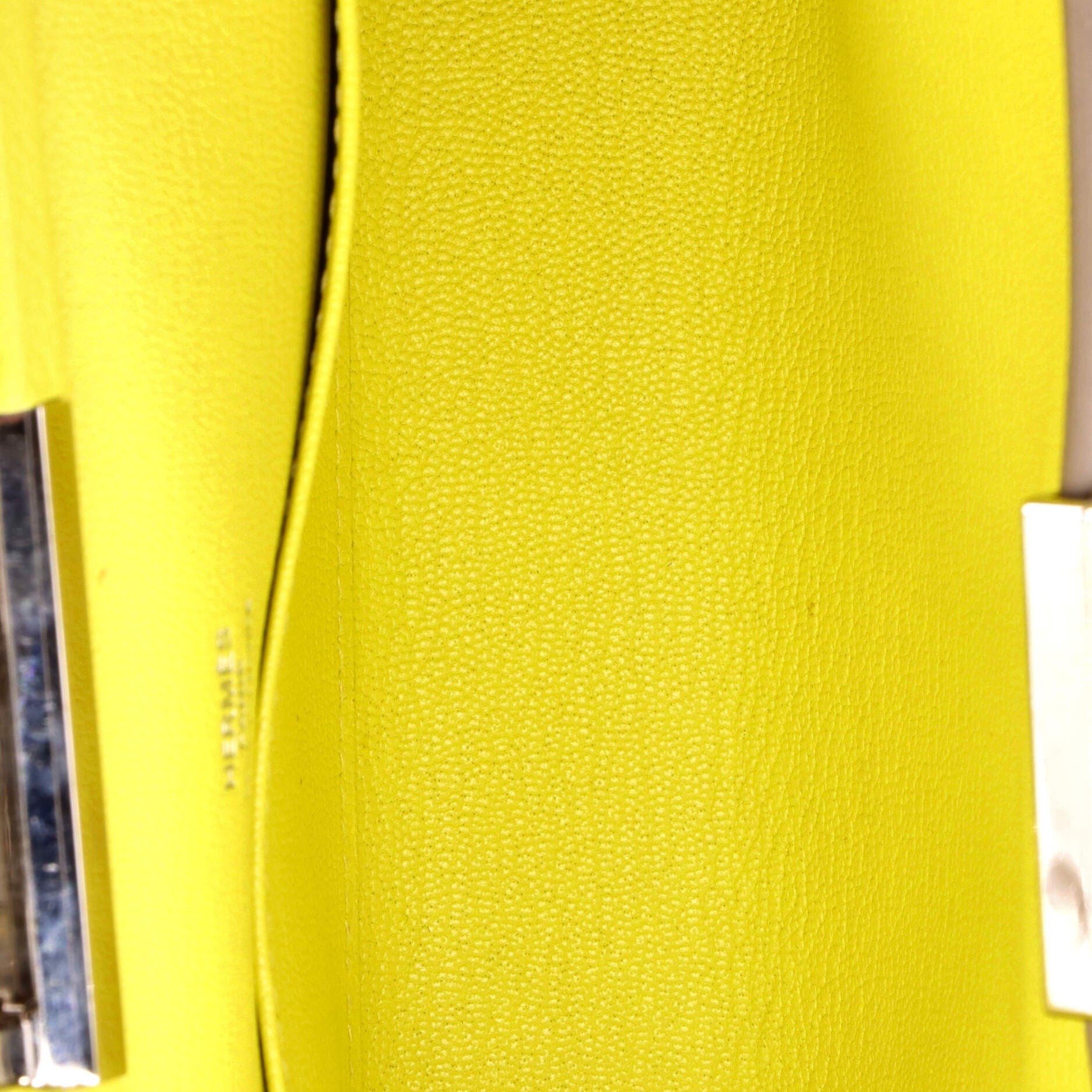 Pre-Owned Hermes Clic-H Shoulder Bag Evercolor 21, Alternate, color, Lime