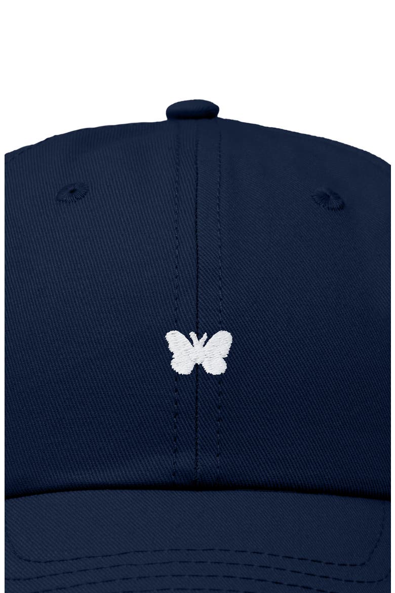 Lil Butterfly Dad Cap, Alternate, color, Navy Blue