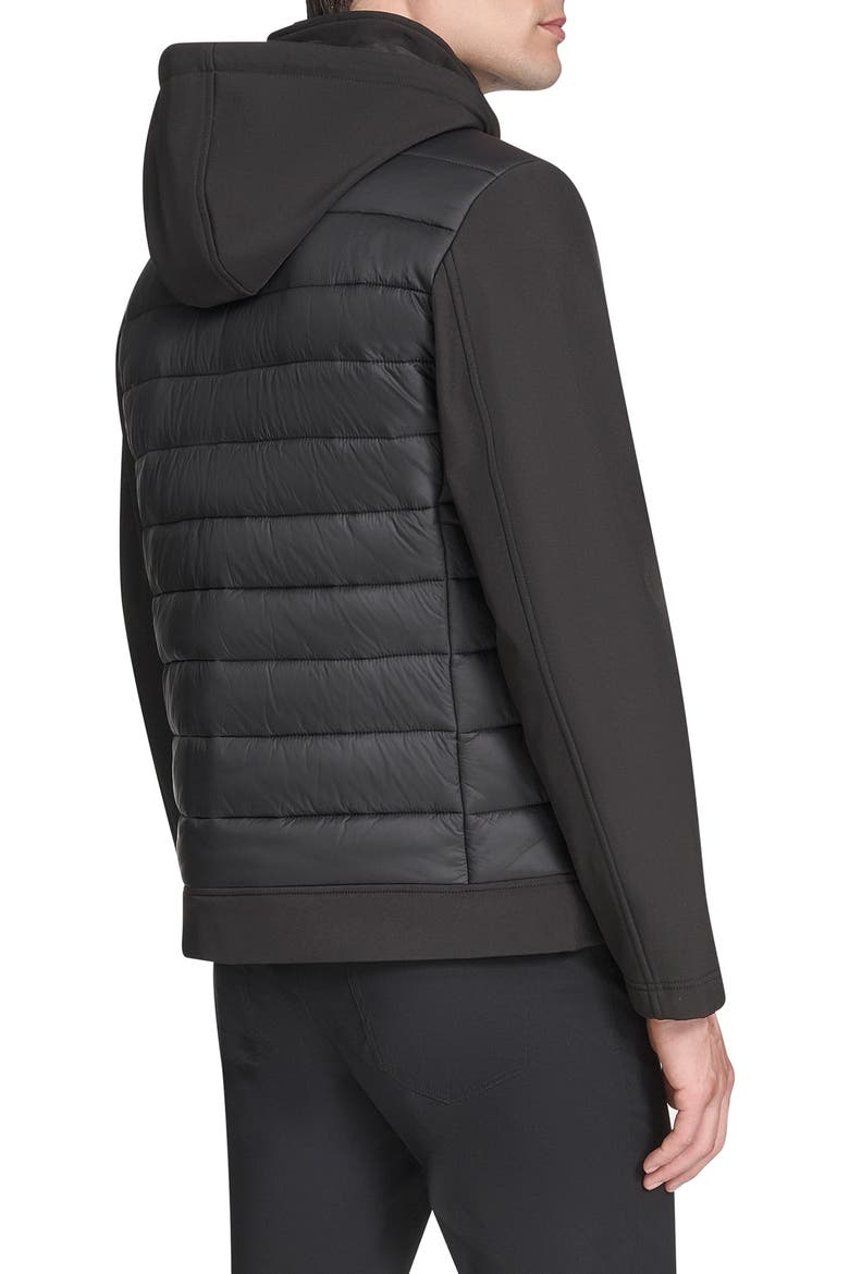 Quilted Zip-Up Jacket, Alternate, color, BLACK