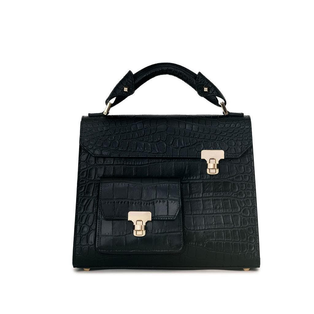 VIE LORIE Vanna Top Handle Bag, Alternate, color, Onyx