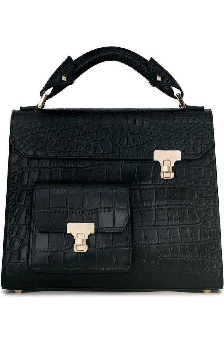 VIE LORIE Vanna Top Handle Bag, Alternate, color, Onyx
