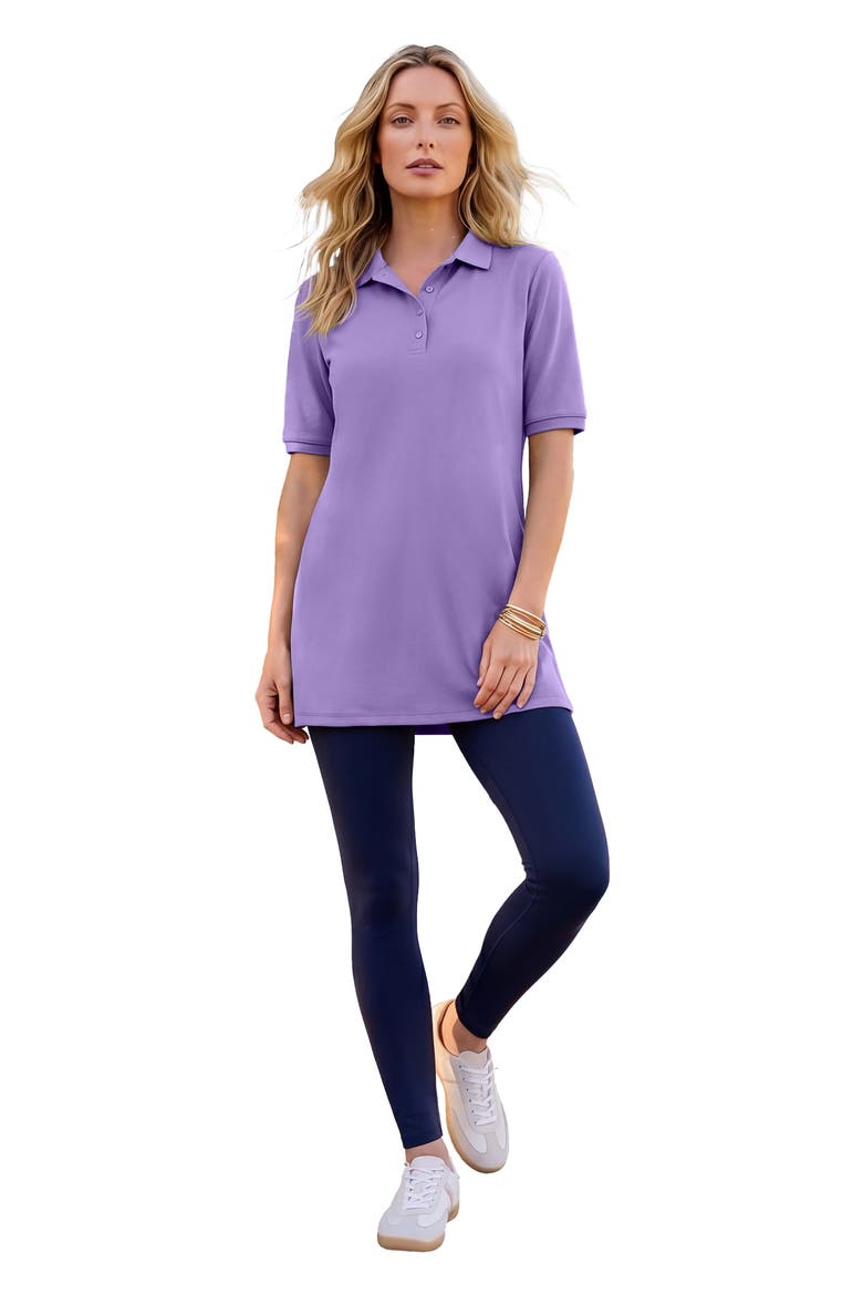 Oversized Polo Tunic, Main, color, VINTAGE LAVENDER