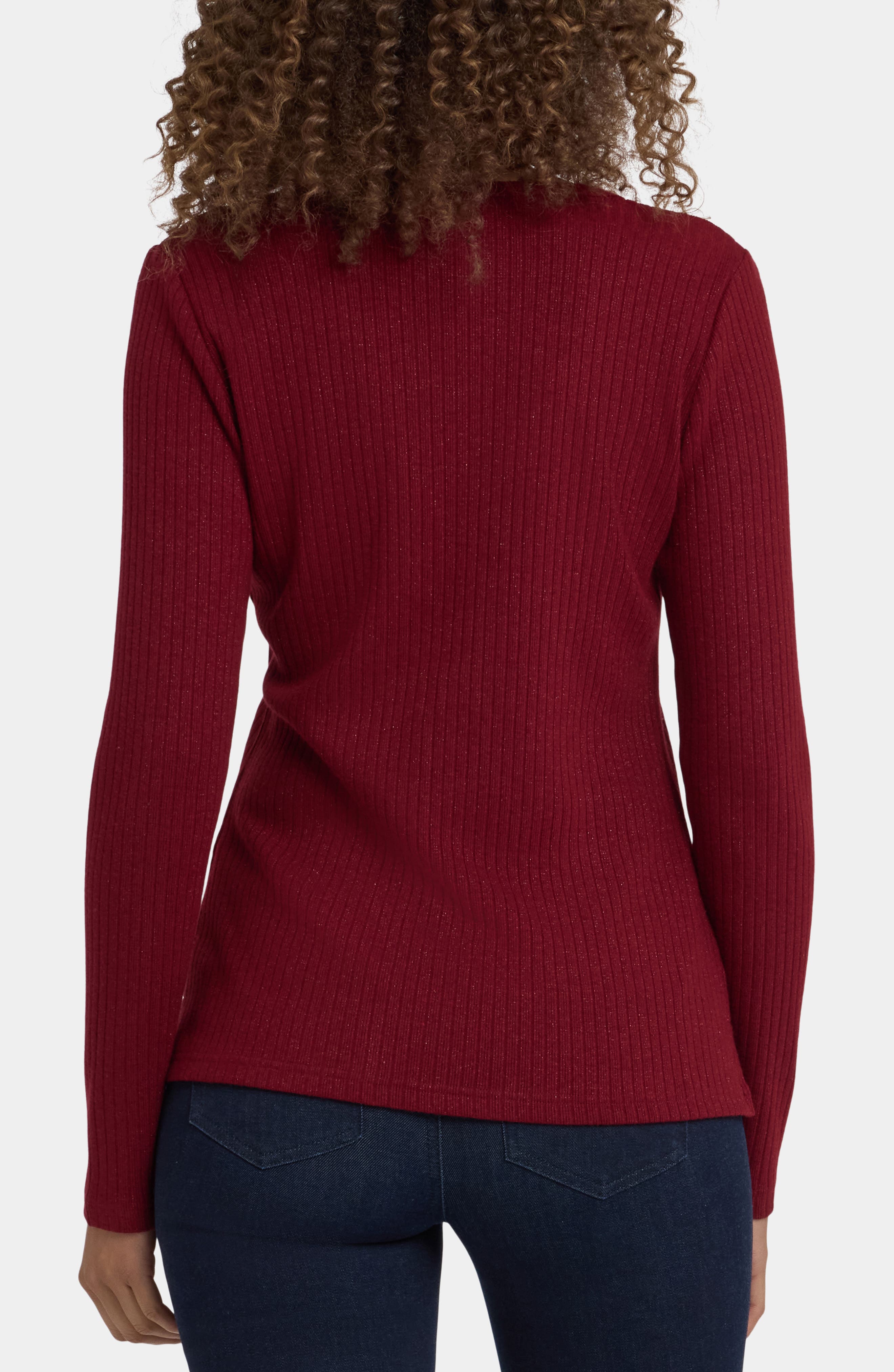 Metallic Rib Henley Top - image 4