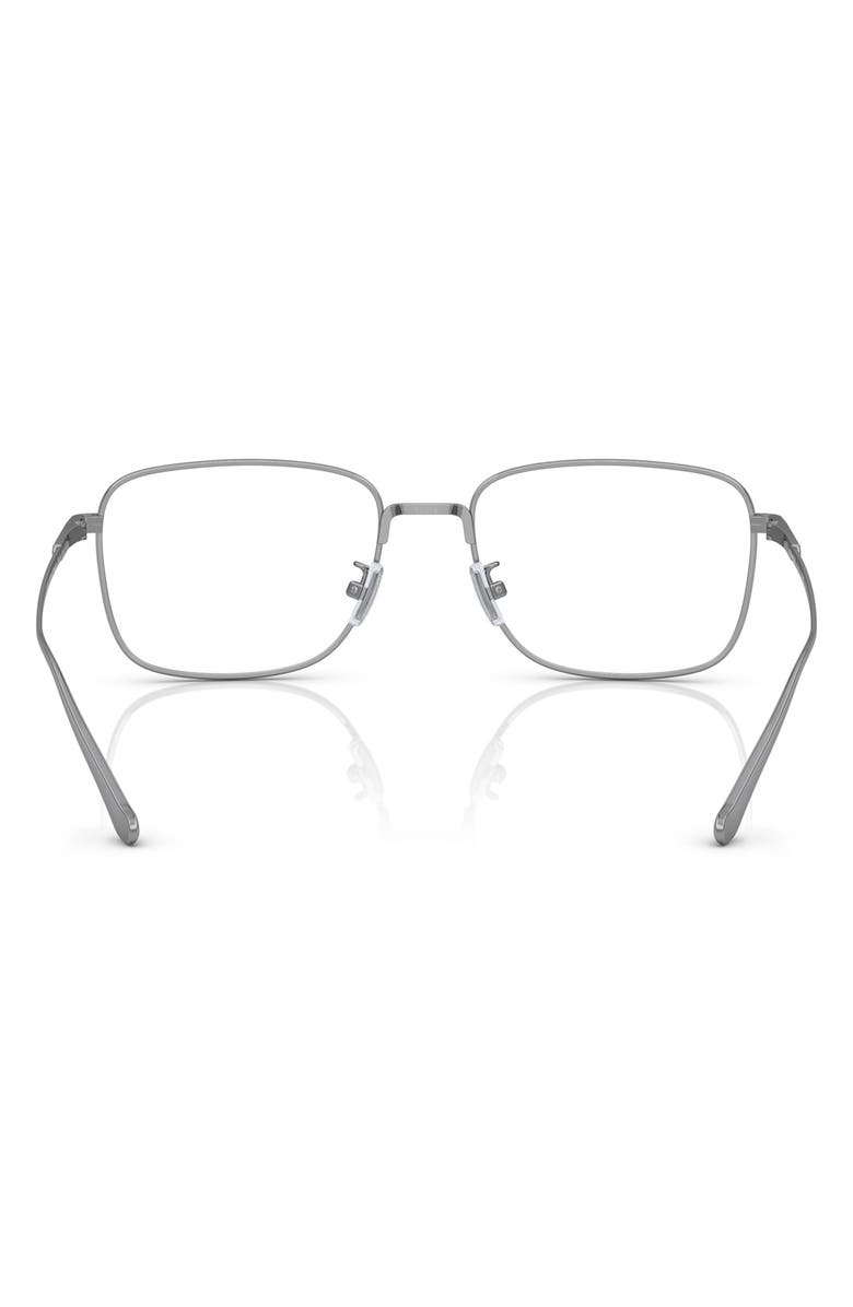 COACH 55mm Square Optical Glasses, Alternate, color, Gunmetal Titanium / Demo