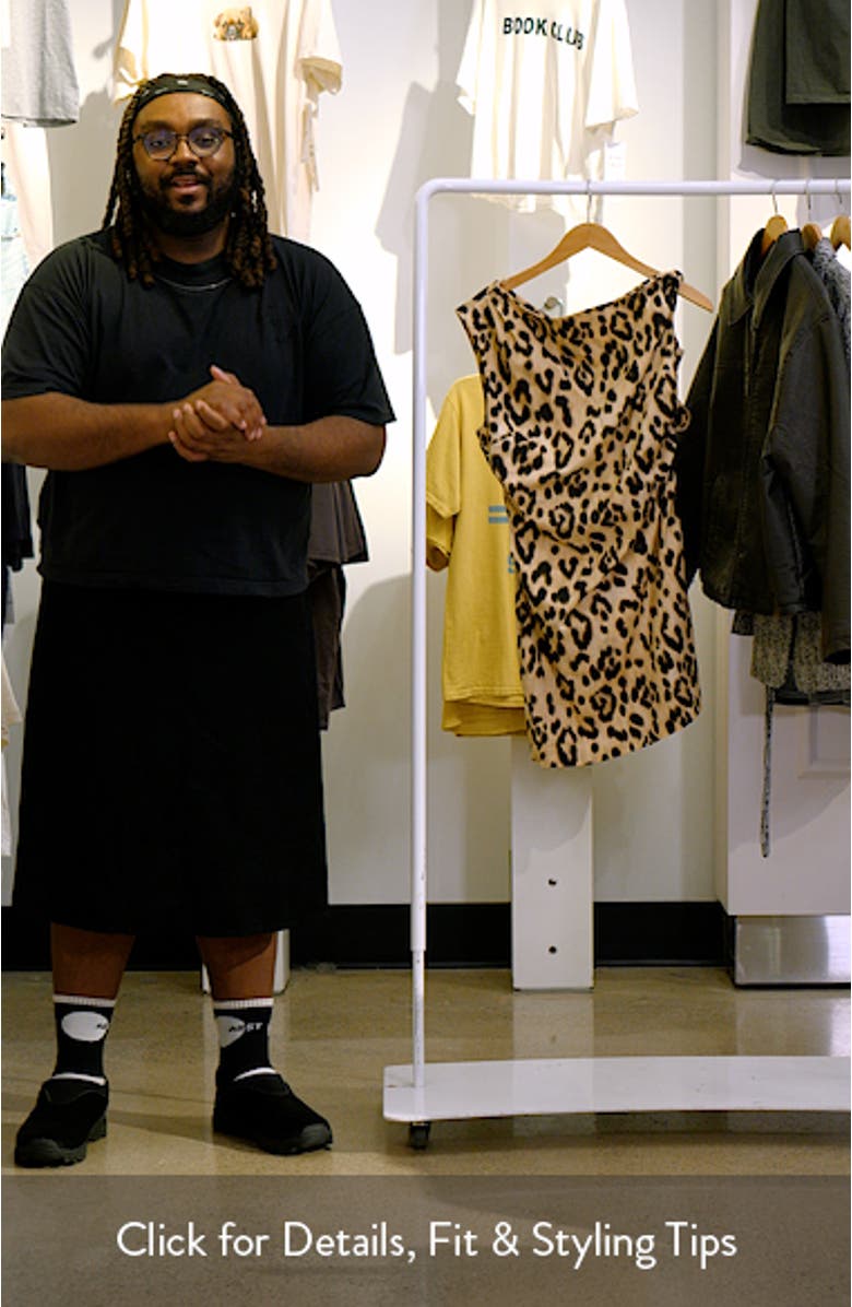 Bernie Off the Shoulder Stretch Cotton Minidress, sales video thumbnail